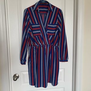 Multicolored striped dress